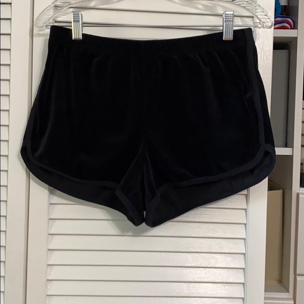 Hollister Black Velvet Lounge Shorts
